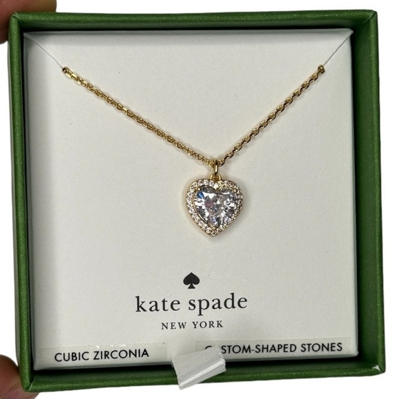 Kate Spade New York CZ Heart Pendant Necklace NIB - Picture 4 of 7